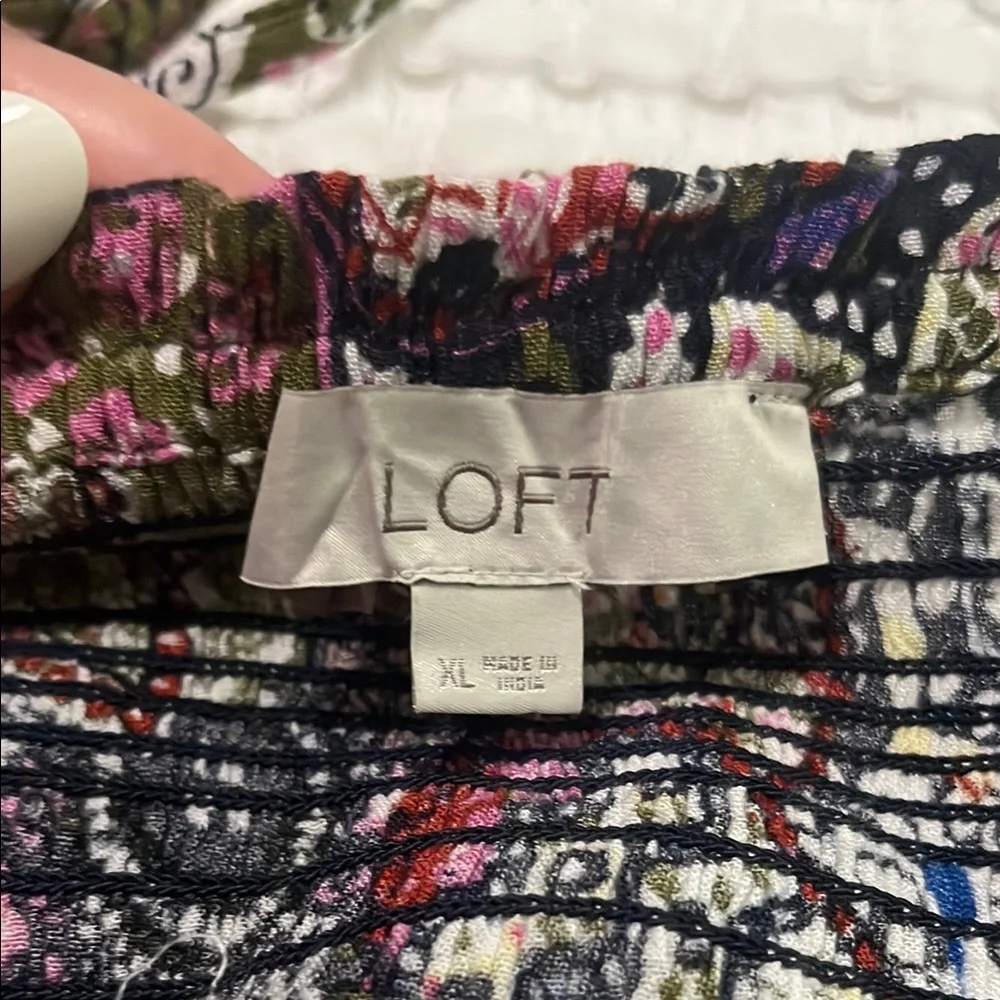 Loft Floral Patchwork Spaghetti Strap Dress - Picture 2 of 4
